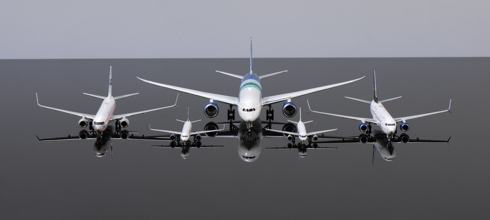 United Airlines merchandise group shot